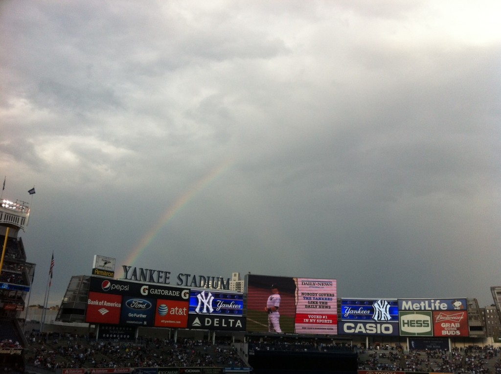 Yankee Stadium rainbow